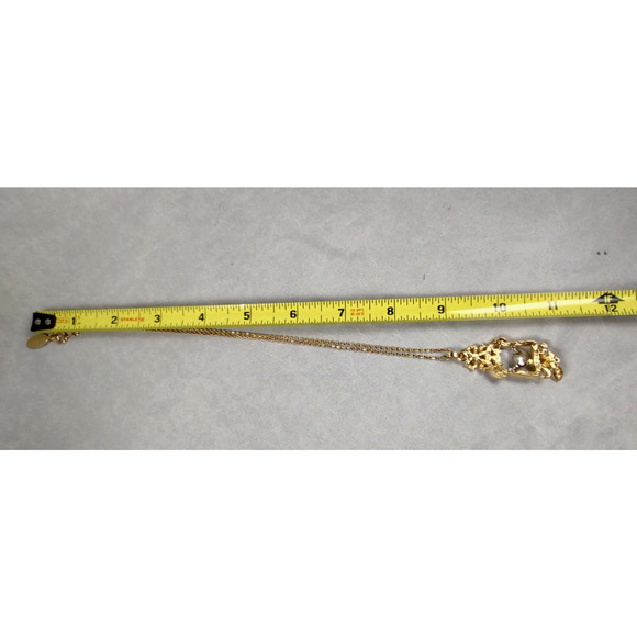 Signed Tatiana Faberge Imperial Collection Rhinestone Bird 18" Pendant Necklace - Picture 8 of 8